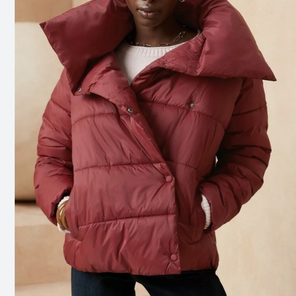 Funnel Neck Puffer Jacket - Picture 1 of 9